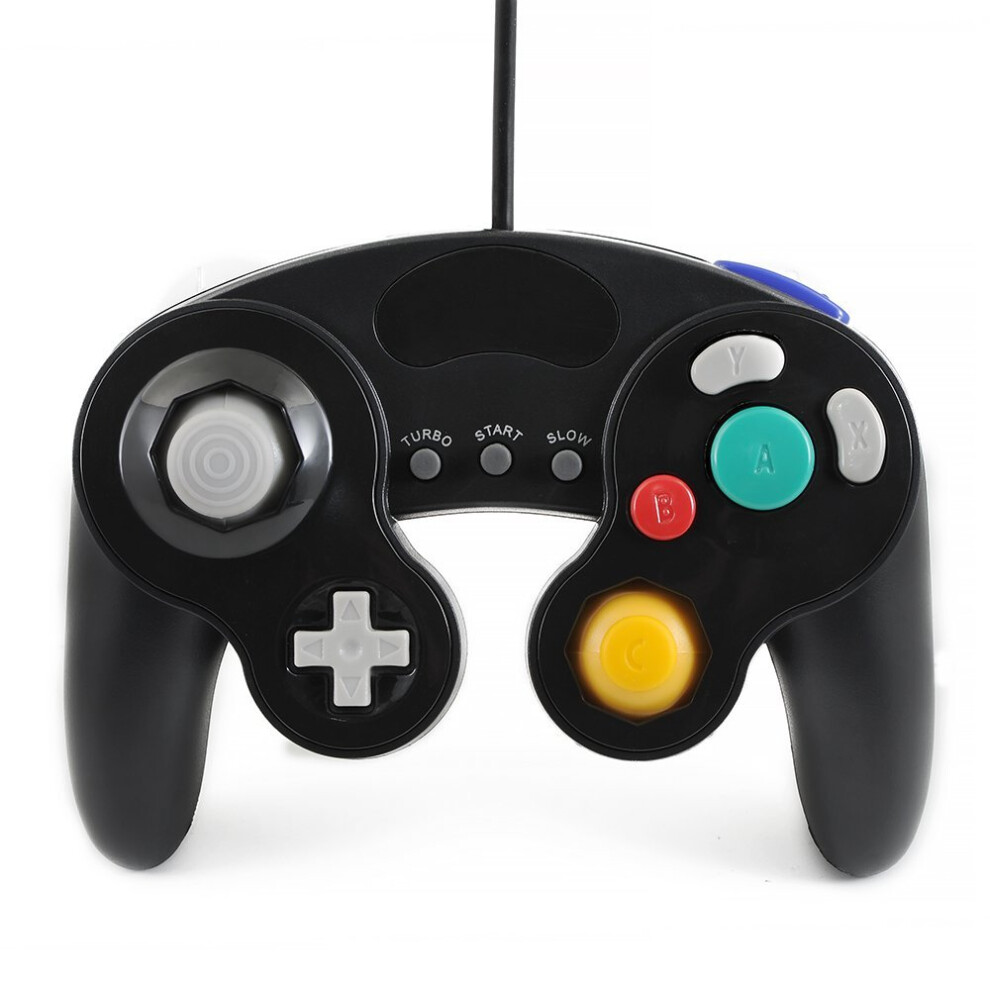 Qumox Wired Classic Controller Joypad Gamepad For Nintendo Gamecube Gc & Wii (Turbo Slow Feature) Black 4895187173427