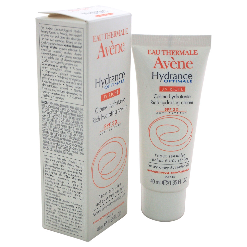 Hydrance Optimale Rich Hydrating Cream SPF 20 by Eau Thermale Avene for Unisex - 1.35 oz Cream