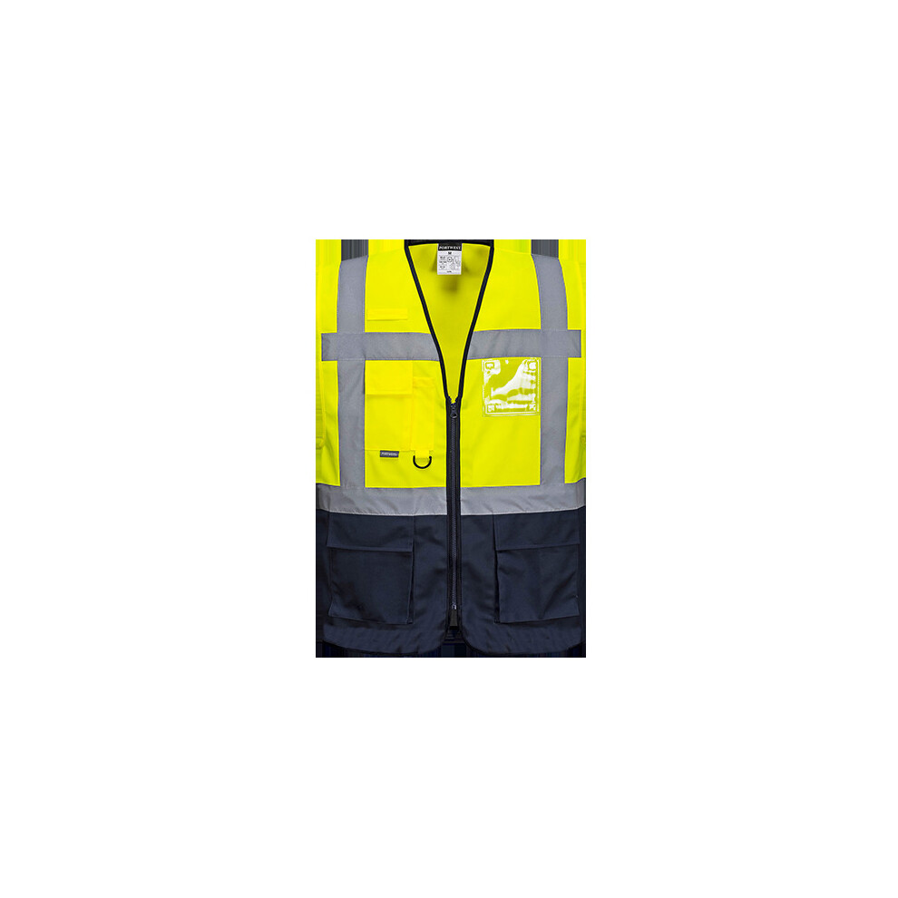 (Yellow & Navy, 2XL) Warsaw Executive Vest