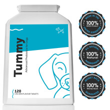 Advanced Probiotic & Prebiotic for Dogs & Puppies with Sensitive Stomachs, Gas (120 Tablets); Digestive Enzymes to Better Digestive & Immune...