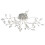 Searchlight Searchlight Willow LED 5 Lights Glass Detail Chrome Ceiling Light Flush Lighting 1