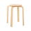 Premier Housewares Rustic Tropical Hevea Wood Stacking Stool, Stackable Kitchen Stool For Breakfast, Durable Counter Stool 5