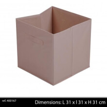 Fabric Storage Cube 31X 31 X31 Cm Taupe