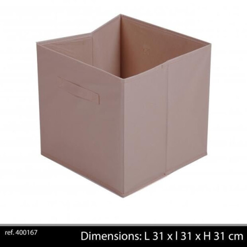 Fabric Storage Cube 31X 31 X31 Cm Taupe
