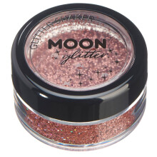 Holographic Glitter Shakers by Moon Glitter – 100% Cosmetic Glitter for Face, Body, Nails, Hair and Lips - 5g - Rose Gold