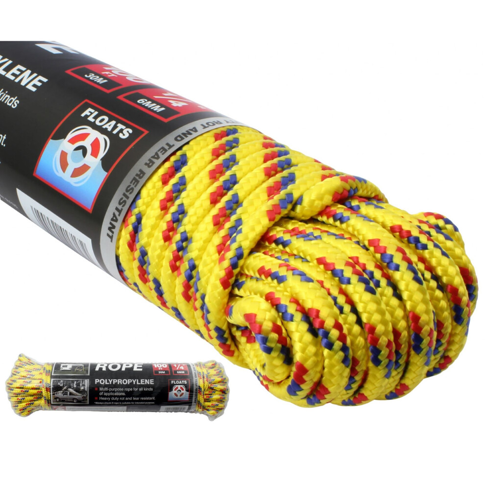 Dekton Utility Diamond Braided Polypropylene Multi Purpose Rope 6Mm X 30M 5055441417172