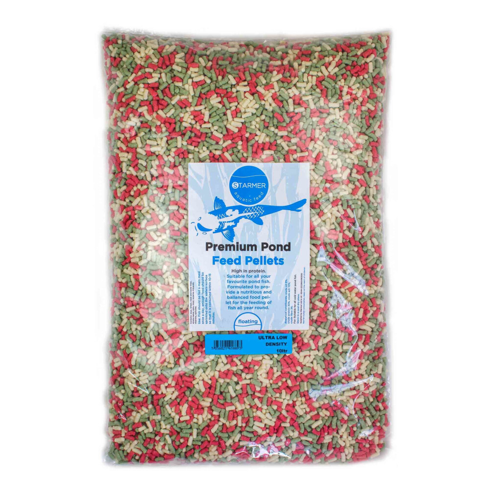 (10ltr) Koi carp floating food pellets ultra low density