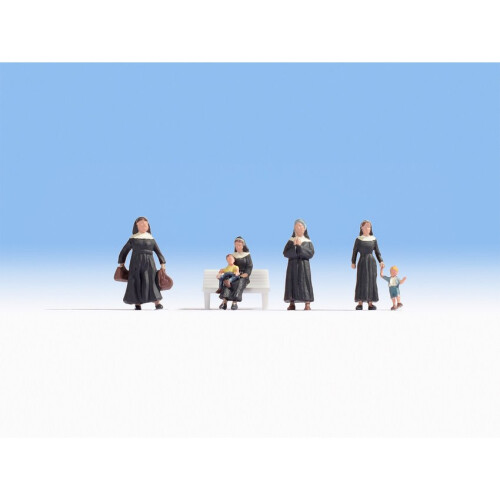 Nuns (4) & Children (2) - OO/HO figures - Noch 15400 - free post