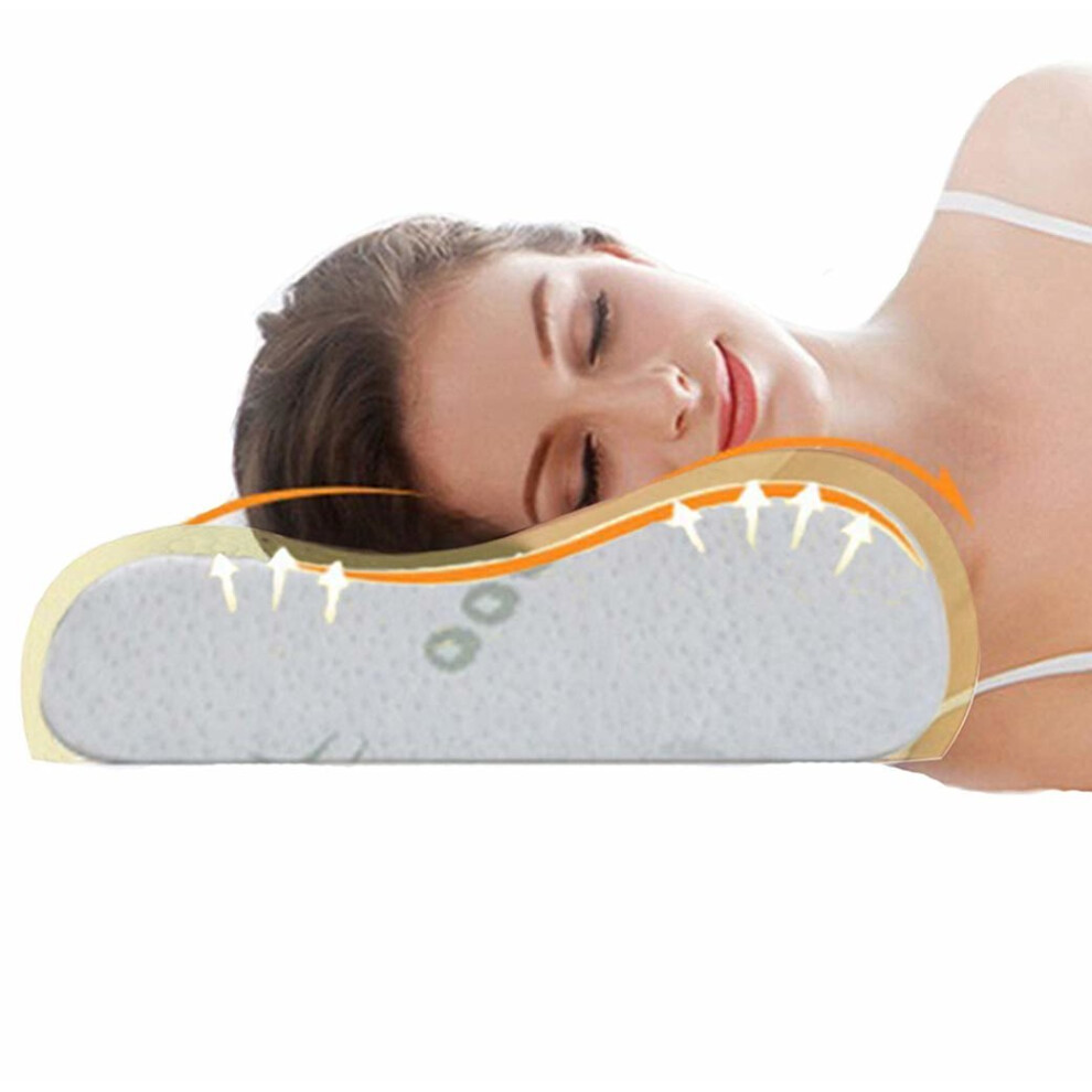 Eco Safeter Contour Memory Foam Pillow- Cervical Massage Deep Sleep Neck Pillow,Anti Snore to Prime Soft Supportive Washable Hypoallergenic Pillow...