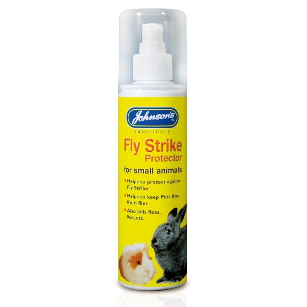 Johnson's Fly Strike Protector Flea Killer Spray for Small Animals, 150ml