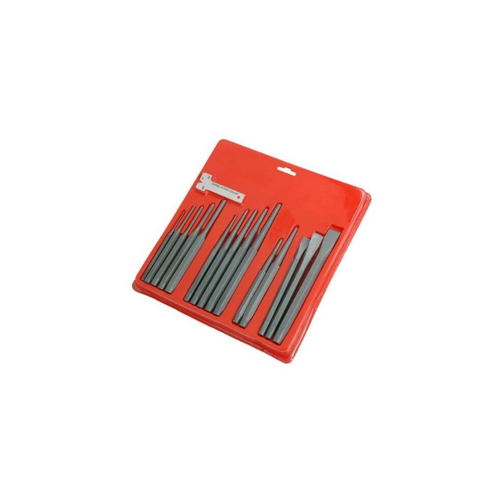 16 PIECE PUNCH AND CHISEL SET