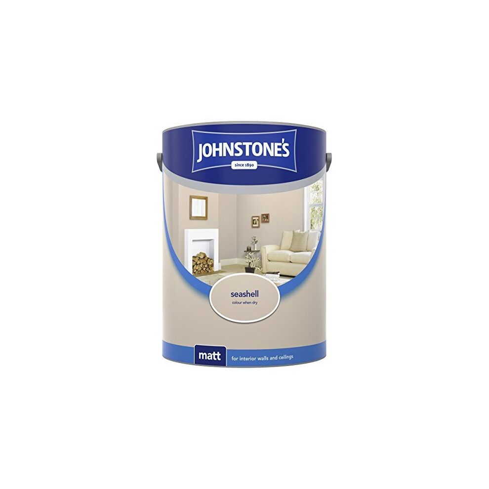 (Seashell, 5L) Johnstone's Matt Emulsion | Matt Wall Paint 5010426737874