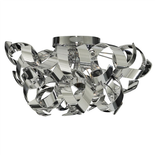 Searchlight Searchlight 3 Lights Acrylic Curls Half Flush Ceiling Light Indoor Home Lighting