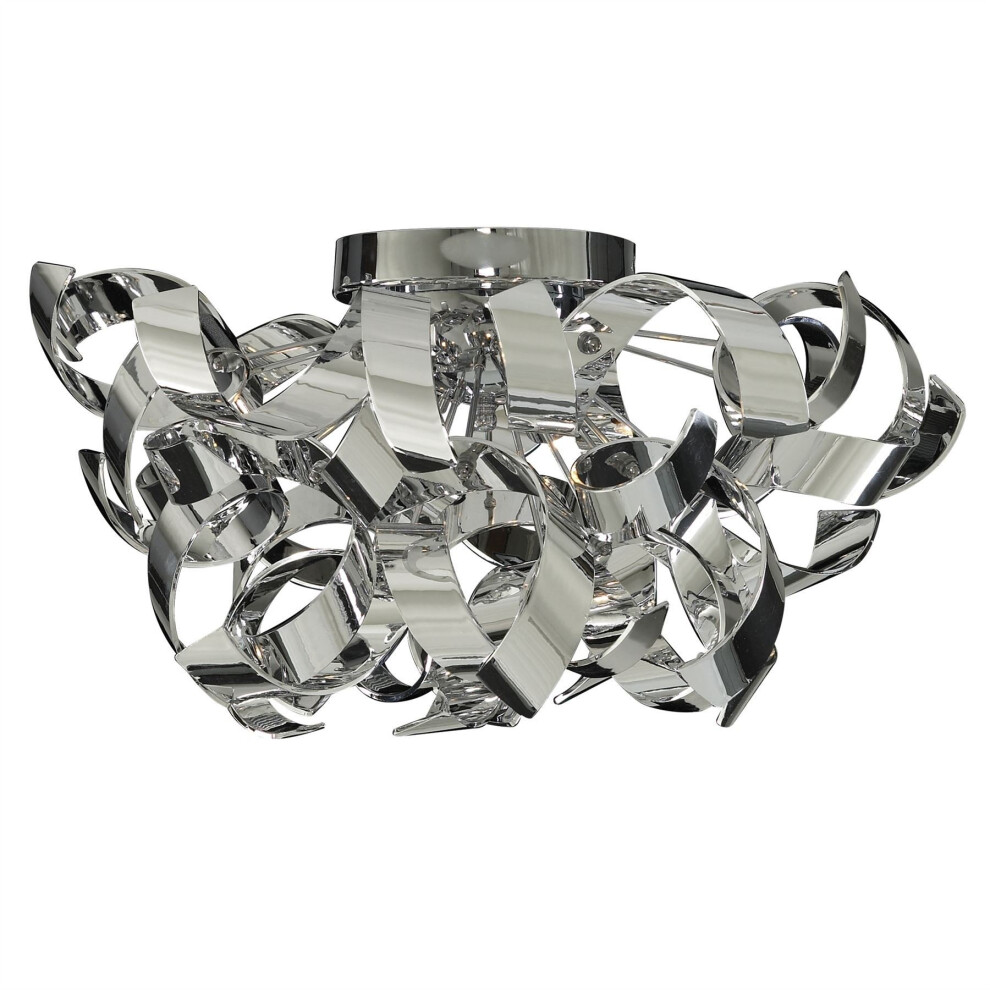 Searchlight 3 Lights Acrylic Curls Half Flush Ceiling Light Indoor Home Lighting