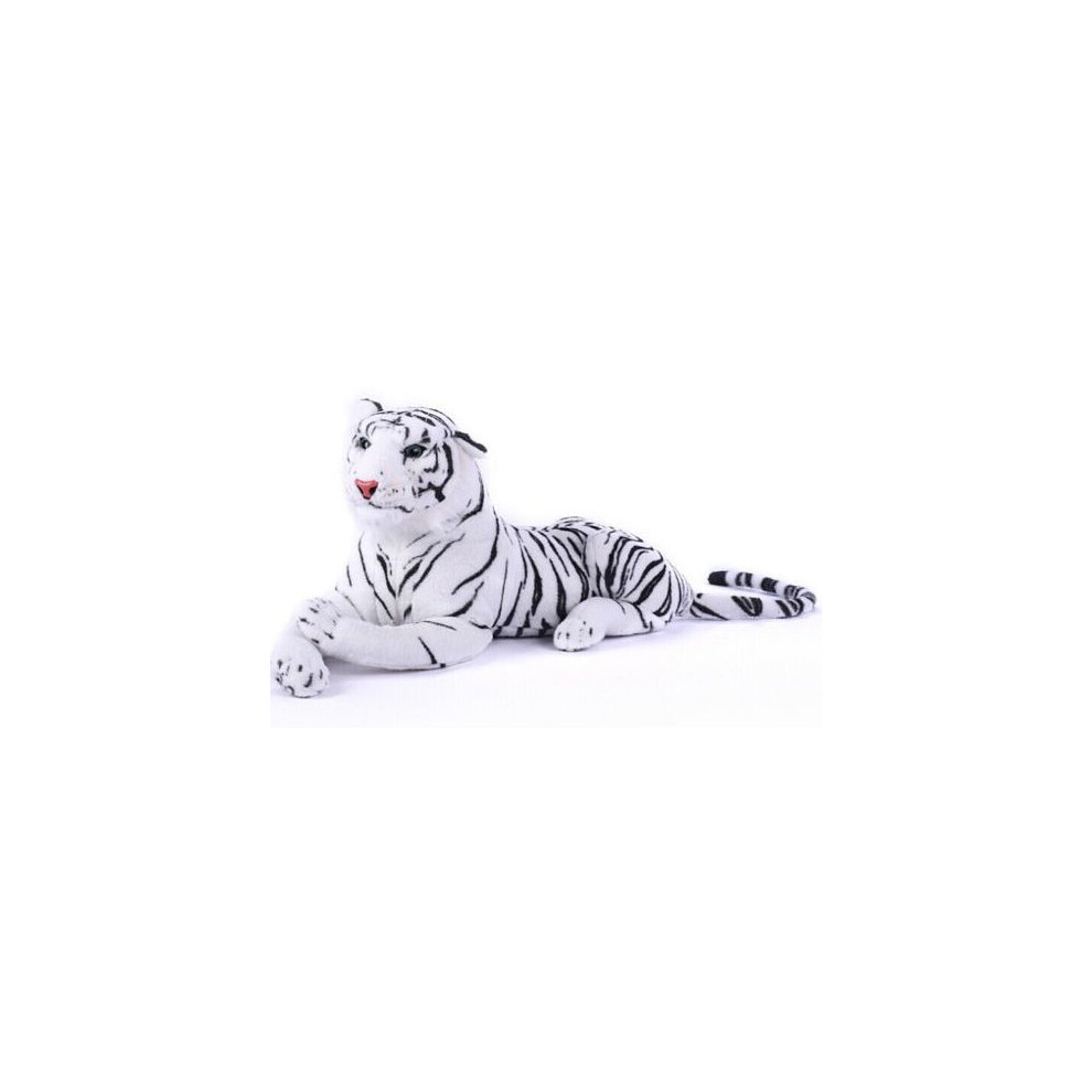 (Small White Tiger 70 - 100 cm) The Magic Toy Shop Large Giant Tiger Teddy Panther Wild Animal Soft Plush Stuffed Toy