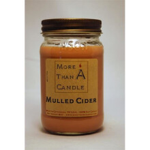 More Than A Candle MLD16M 16 oz Mason Jar Soy Candle, Mulled Cider