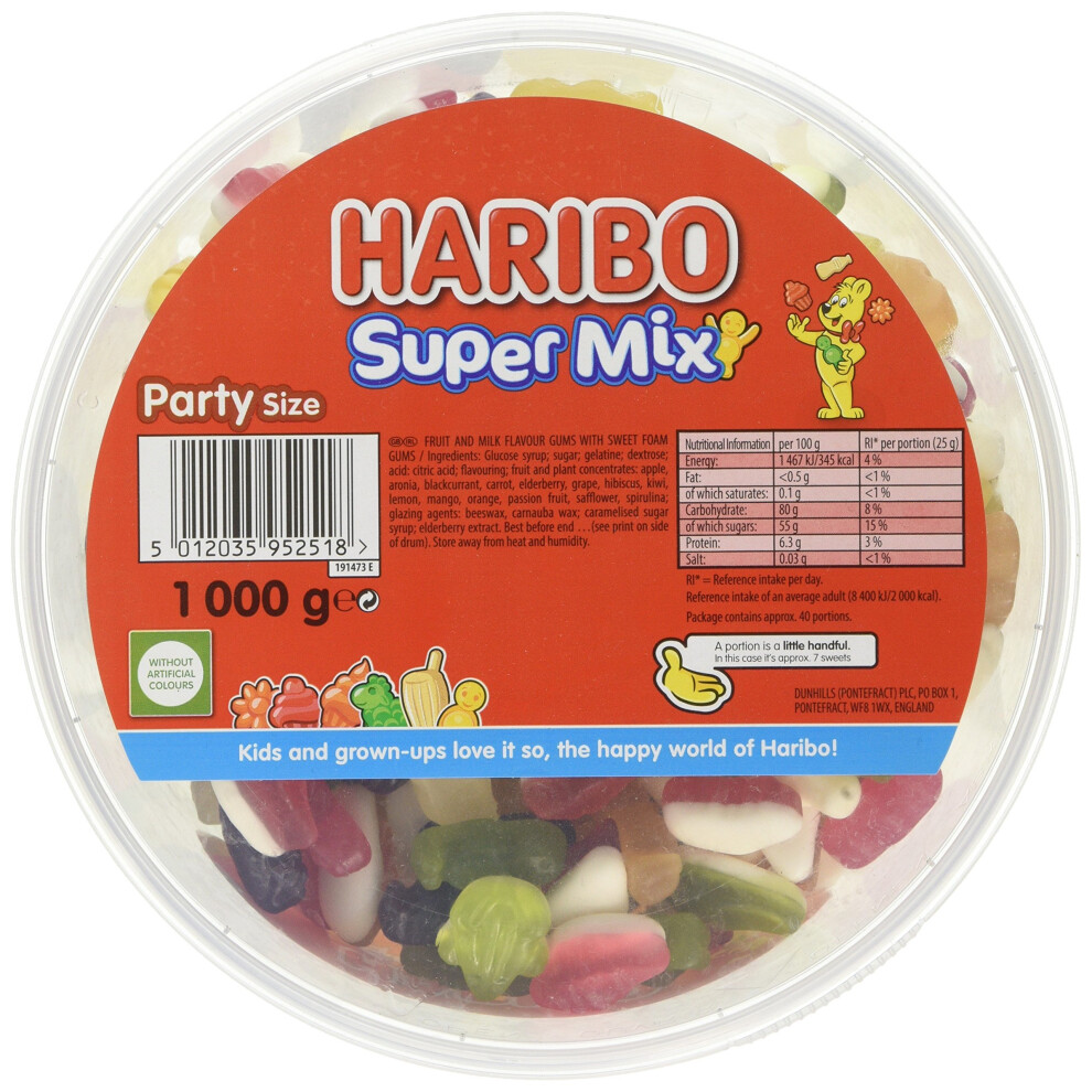 Haribo Supermix Party Size Tub 1kg