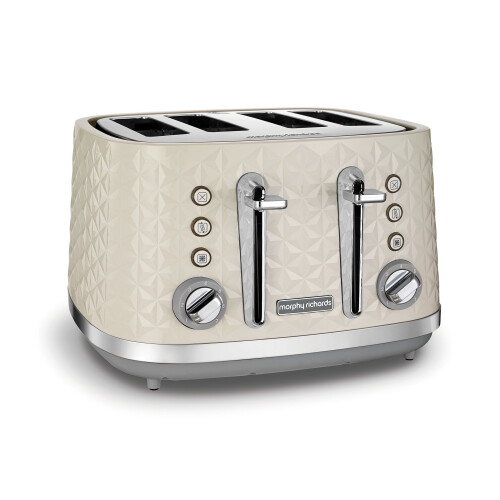 Morphy Richards Morphy Richards Vector 4 Slice Toaster 248132 Cream Four Slice Toaster Cream Toaster