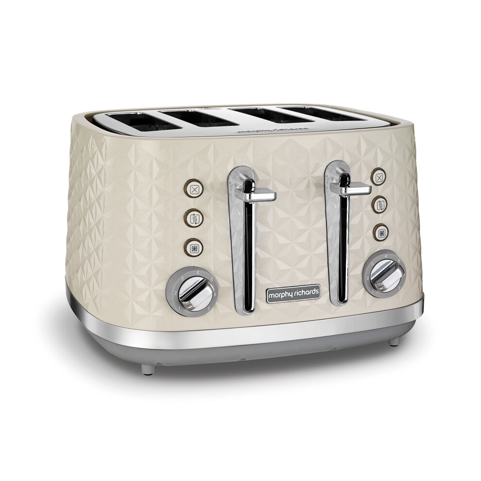 Morphy Richards Vector 4 Slice Toaster 248132 Cream Four Slice Toaster Cream Toaster