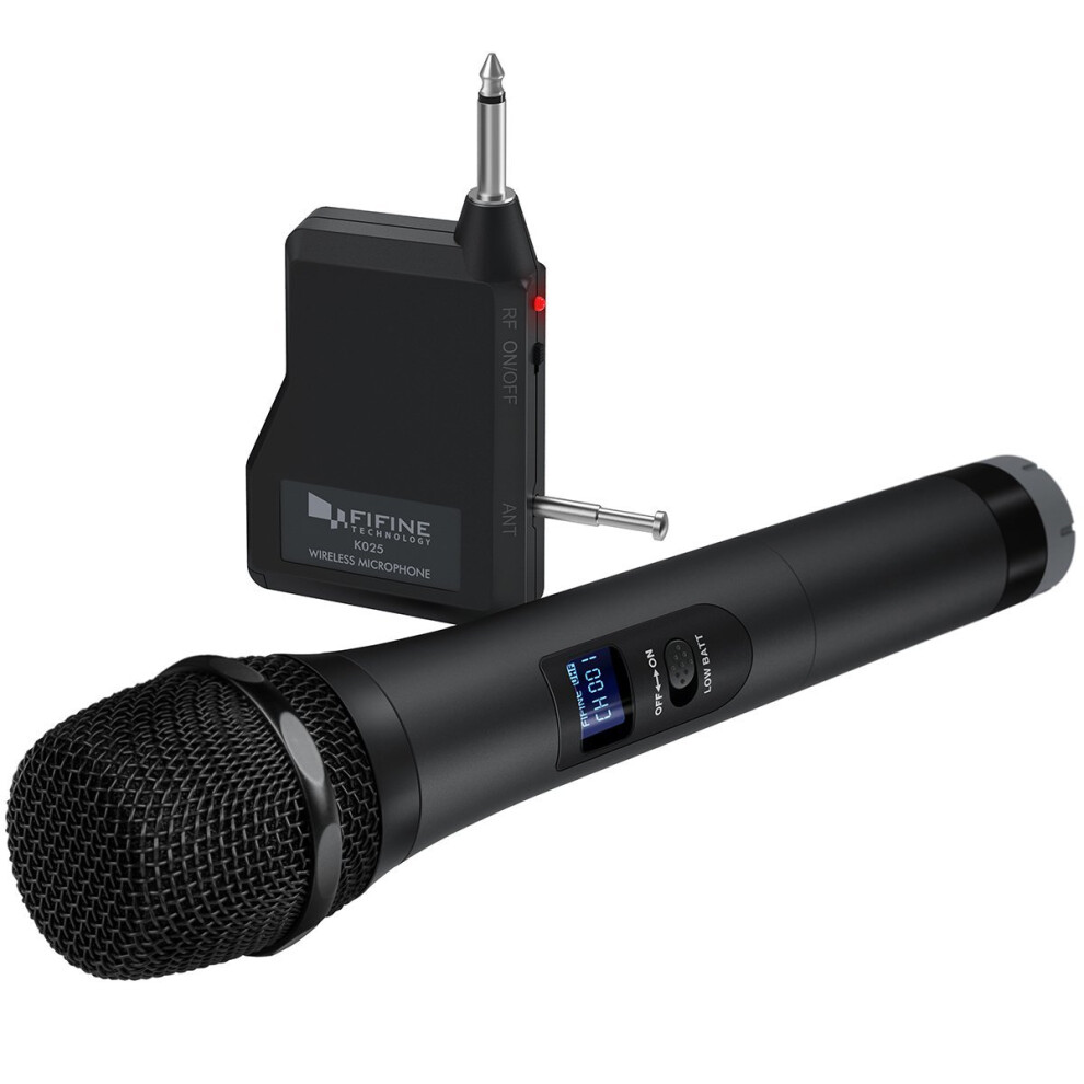 Wireless Microphone,FIFINE Handheld Dynamic Microphone Wireless mic System for Karaoke Nights and House Parties to Have Fun Over the Mixer,PA...