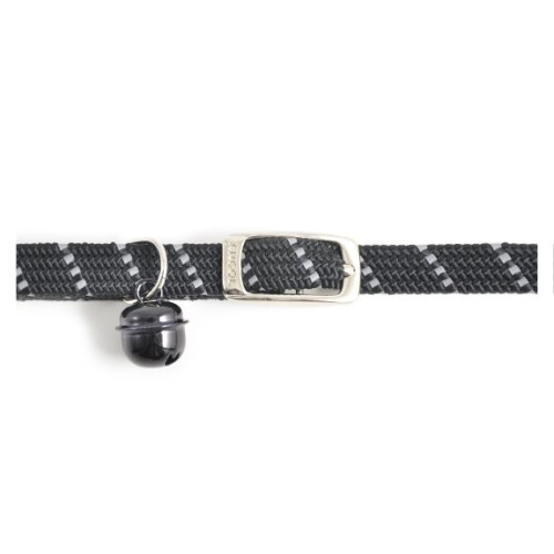 Ancol Safety Elastic Cat Collar Softweave Black (Pack of 3)