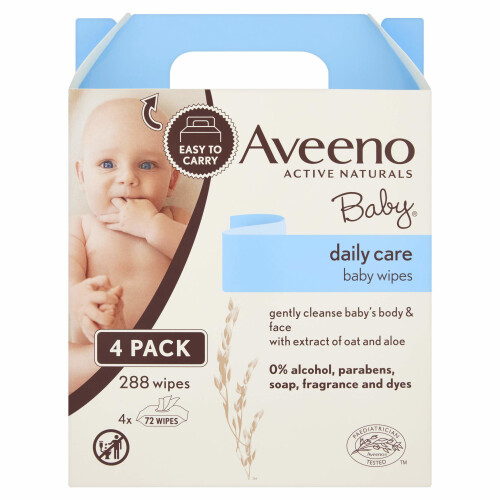 Aveeno Aveeno Baby Wipes, 288-Count, 4 Pack