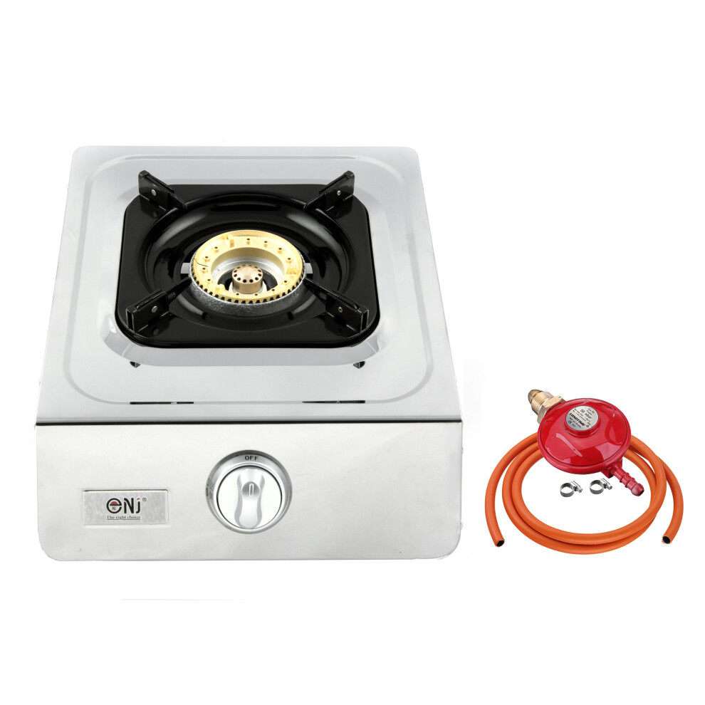 (Propane 37mbar Screw-On) Single Gas Stove Portable Camping Outdoor 3.8kW WOK NJ NGB-100