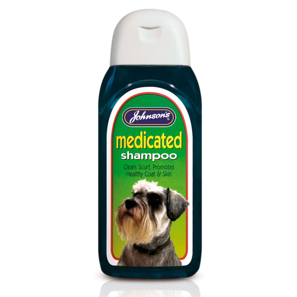 Jvp Dog Medicated Shampoo 200ml - Clears Scurf, Promotes Healthy Coat & Skin for All Breeds (G012)