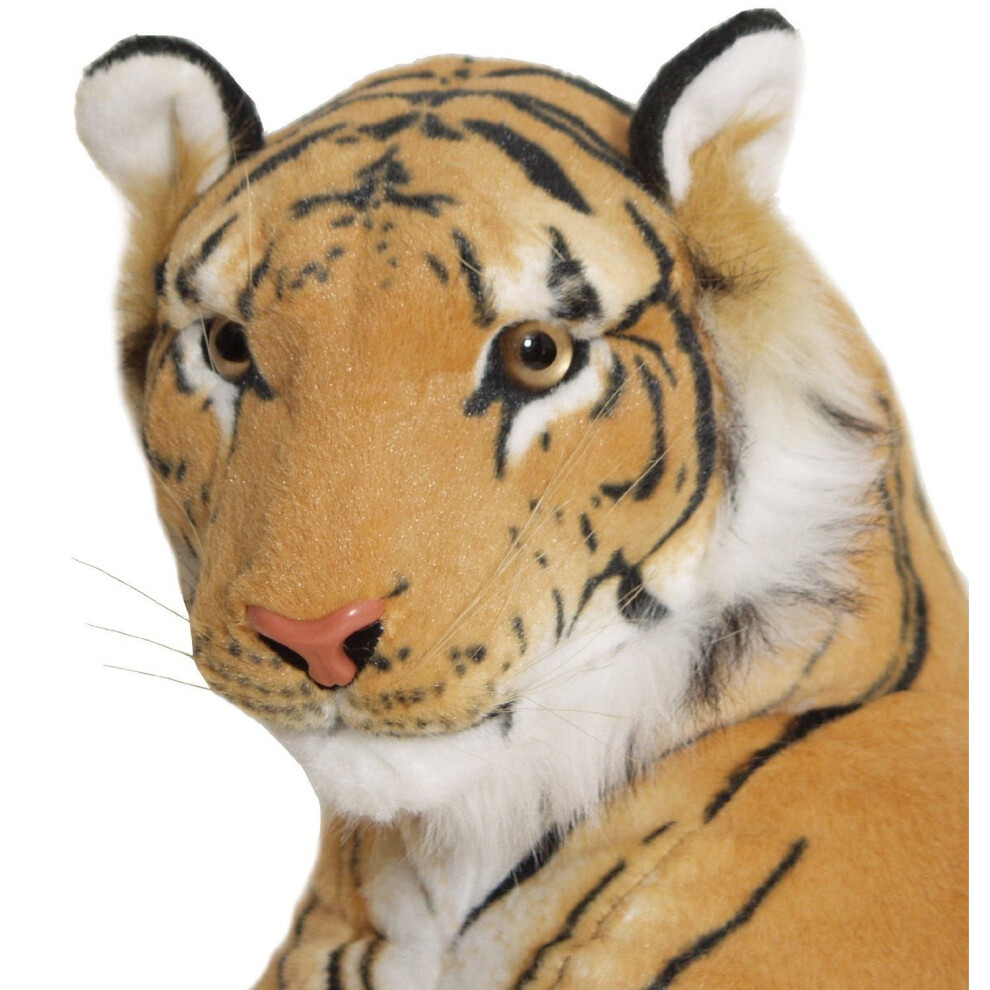 (Small Brown Tiger 70 - 100 cm) The Magic Toy Shop Large Giant Tiger Teddy Panther Wild Animal Soft Plush Stuffed Toy