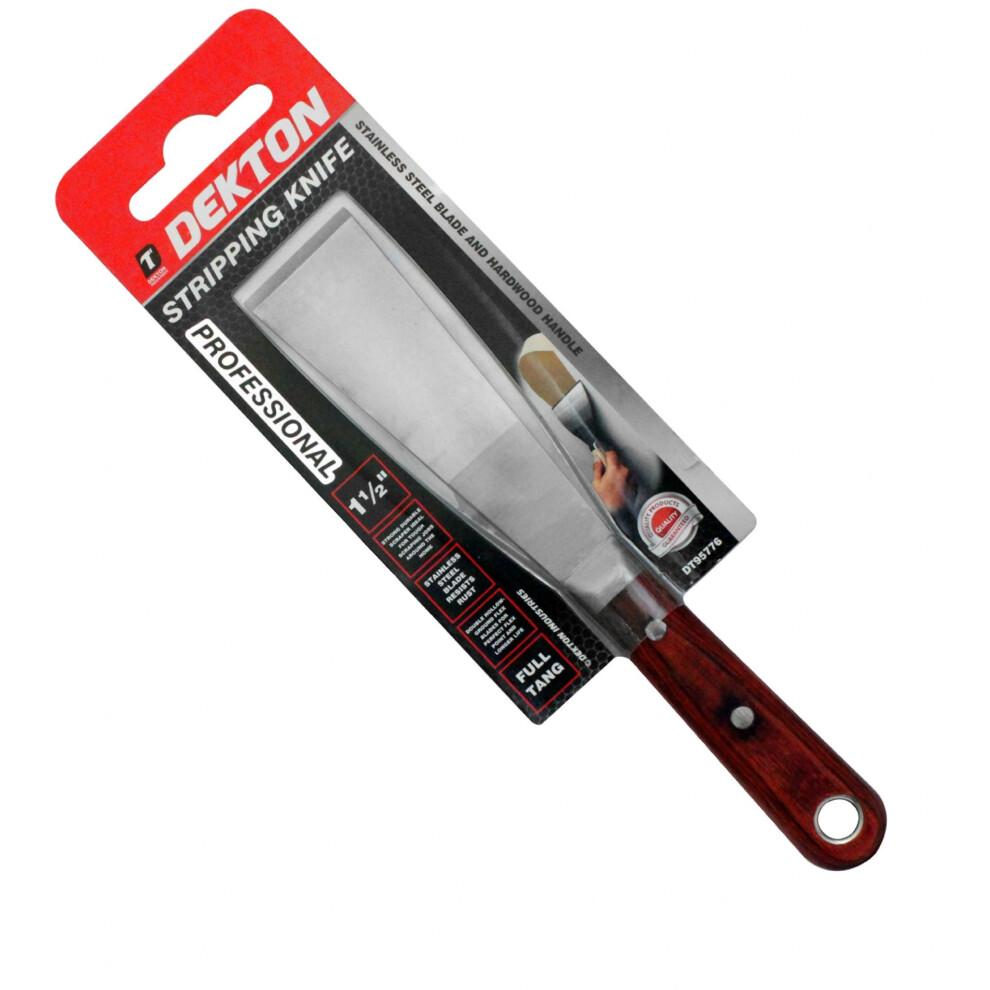 Dekton Stainless Steel Wallpaper Paint Stripping Decorators Tang Scraper 1.5