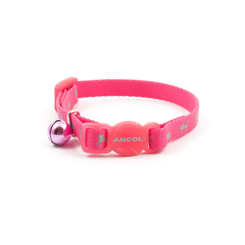 Ancol Safety Buckle Kitten Collar Hi-vis Pink