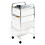 4 Tier Plastic Drawers With Chrome Frame White 1
