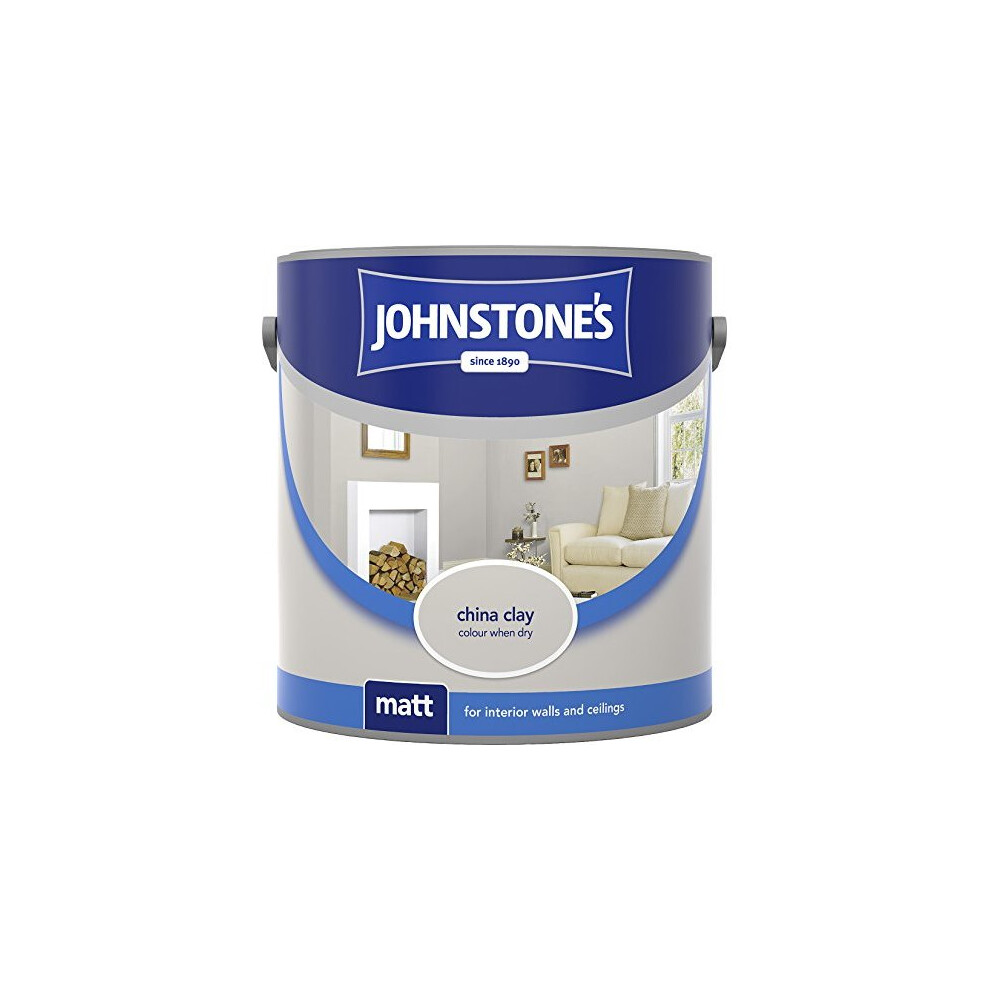 (China Clay, 2.5L) Johnstone's Matt Emulsion | Matt Wall Paint