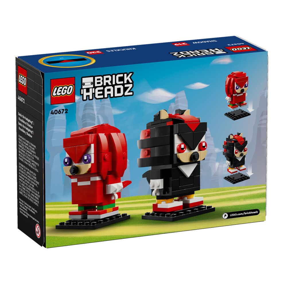 LEGO 40672 - LEGO BRICK HEADZ - SHADOW & KNUCKLES - BRAND NEW & SEALED