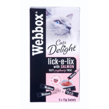 Webbox Cats Delight Lick-e-lix Cat Treats Salmon 5x15g