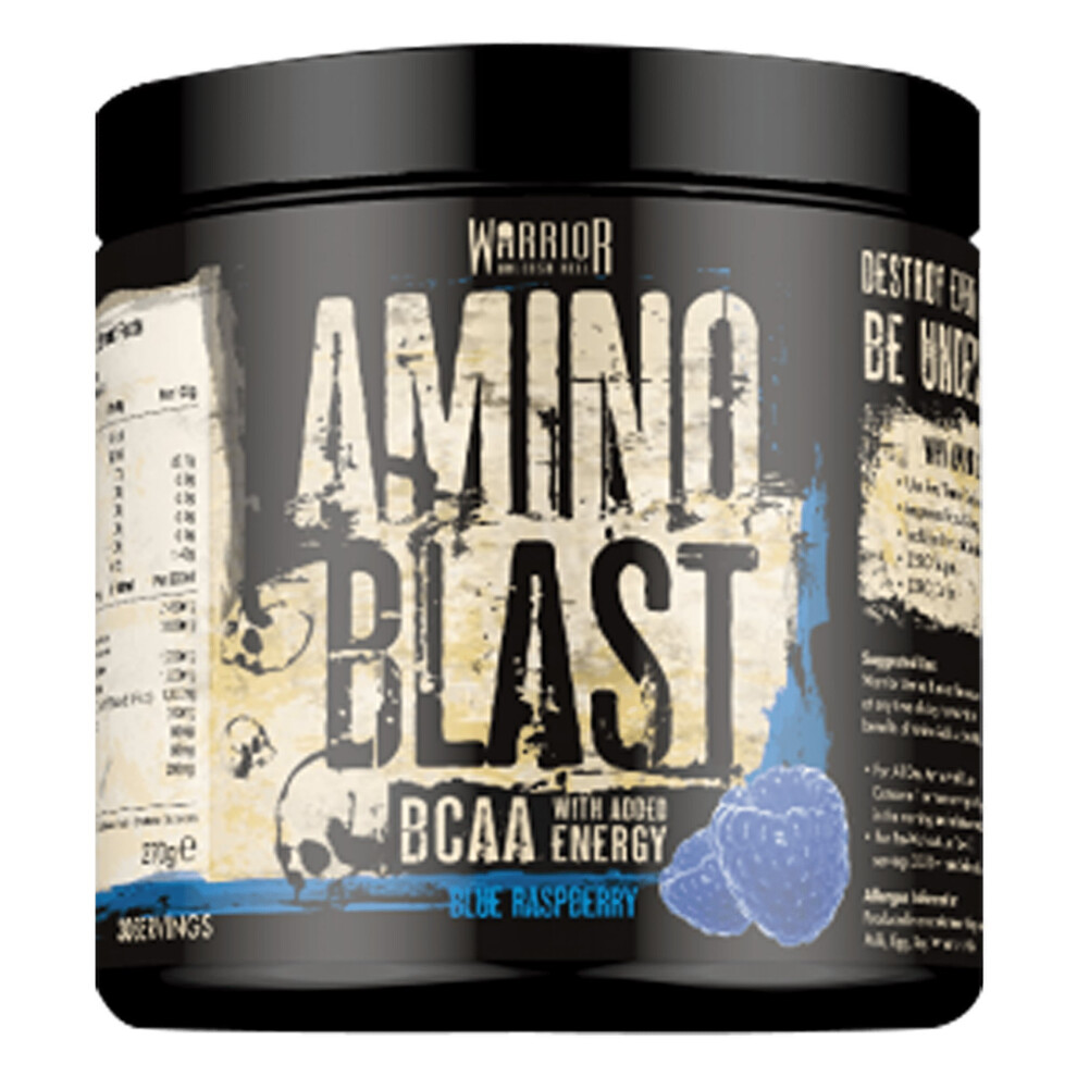 Warrior-Supplements Blue Warrior Amino Energy Blast Bcaa Supplement 270G ( Raspberry)