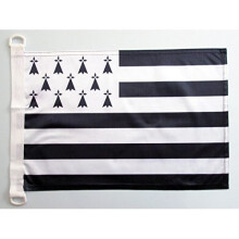 BRITTANY NAUTICAL FLAG 18'' x 12'' - FRENCH REGION OF BRETAGNE FLAGS 30 x 45 cm - BANNER 12x18 in for boat - AZ FLAG
