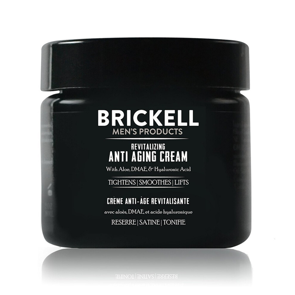 Brickell Men's Revitalizing Anti-Aging Cream For Men, Natural & Organic Anti Wrinkle Night Face Cream (Unscented, 2 Ounce)