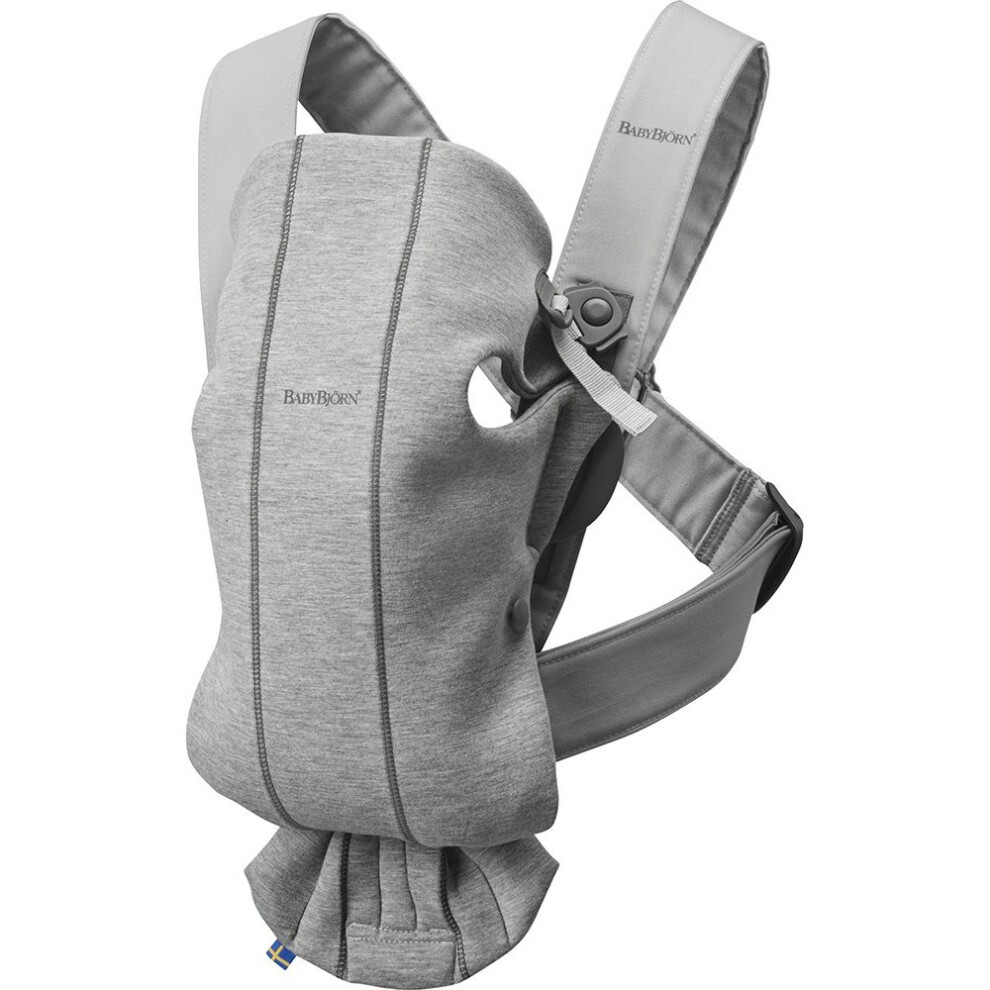 BABYBJÃRN Baby Carrier Mini, 3D Jersey, Light Grey