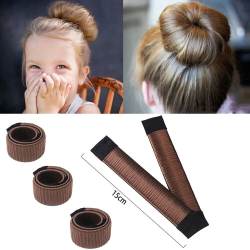 TRIXES Pack of 3 Easy Hair Bun Styling Tool Snap Band – Beauty Aid Accessory 1