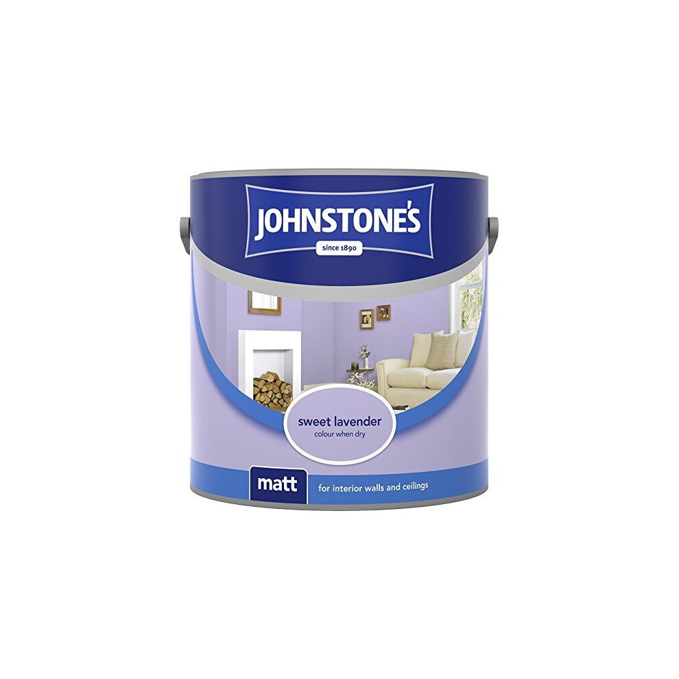 (Sweet Lavender, 2.5L) Johnstone's Matt Emulsion | Matt Wall Paint