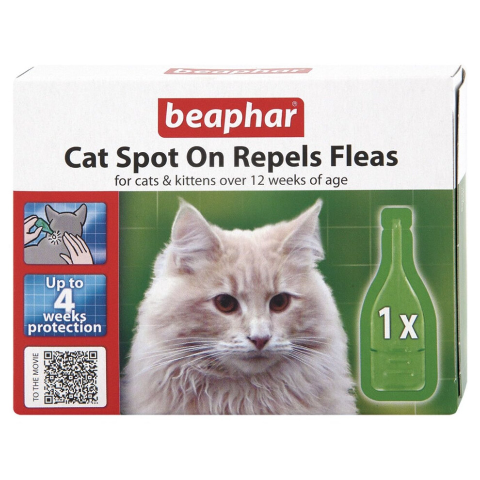 Beaphar Cat Flea Drops - 4 Week Protection (Pack of 6)