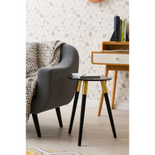 Round Side Table, Durably Constructed Modern Side Table, Long Lasting Compact Table for Living Room
