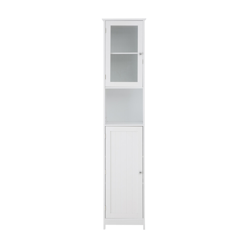 Premier Housewares Portland Floor Standing Tall Cabinet White