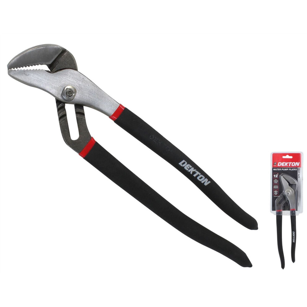 Dekton Water Pump Pliers Grips 12" 300mm Long Plumbers Plier Wrench Grips