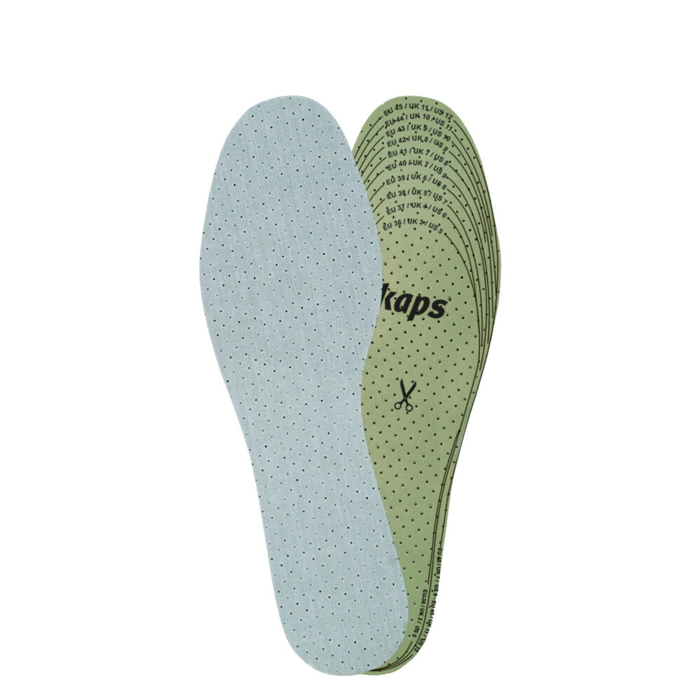 Kaps Soft Latex Adult Unisex Cut to Size Cut to Fit Foam Shoe Insoles Inserts, Comfortable Perforated Latex and Cotton Prevent Odour and Absorb...