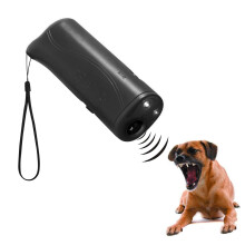 WIRSV LED Ultrasonic Dog Repeller, 3 in 1 Ultrasonic Pet Repeller Anti Bark Stop Barking Dog Training Repeller Control Trainer (Gray)