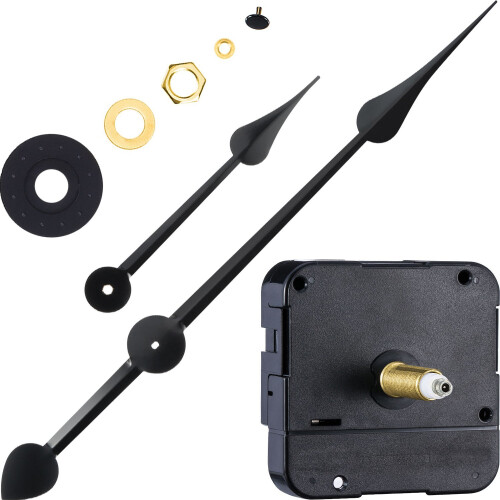 CZHONG-Willbond Long Shaft High Torque Clock Movement Clock Motor with 7 Inch Spade Hands (Shaft Length 9/10 Inch/23 mm)