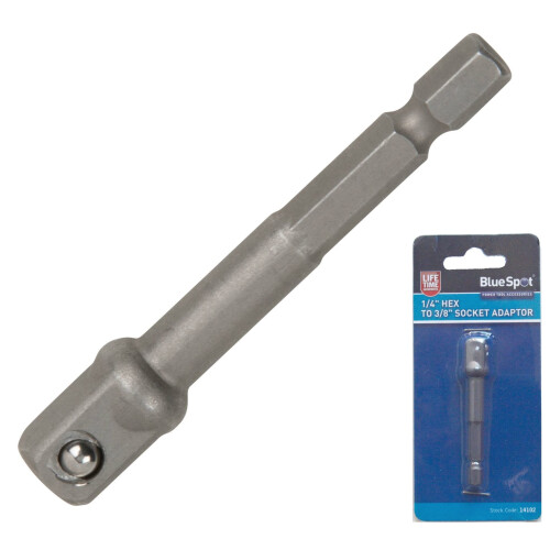 BlueSpot BlueSpot Impact 3/8" Drill Driver Bit Socket Adapter Hex Shank Extension Bar