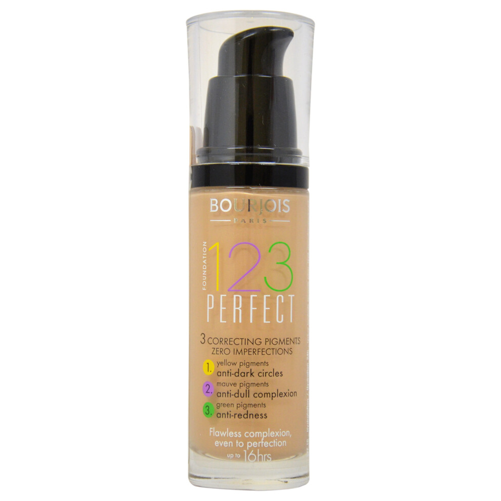 Bourjois 123 Perfect Medium Coverage Liquid Foundation - 54 Beige